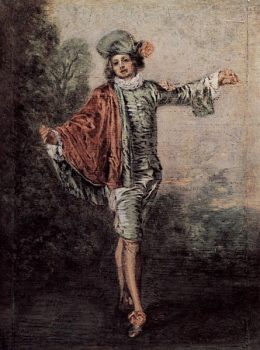 l'indifférent, tableau de Wateau